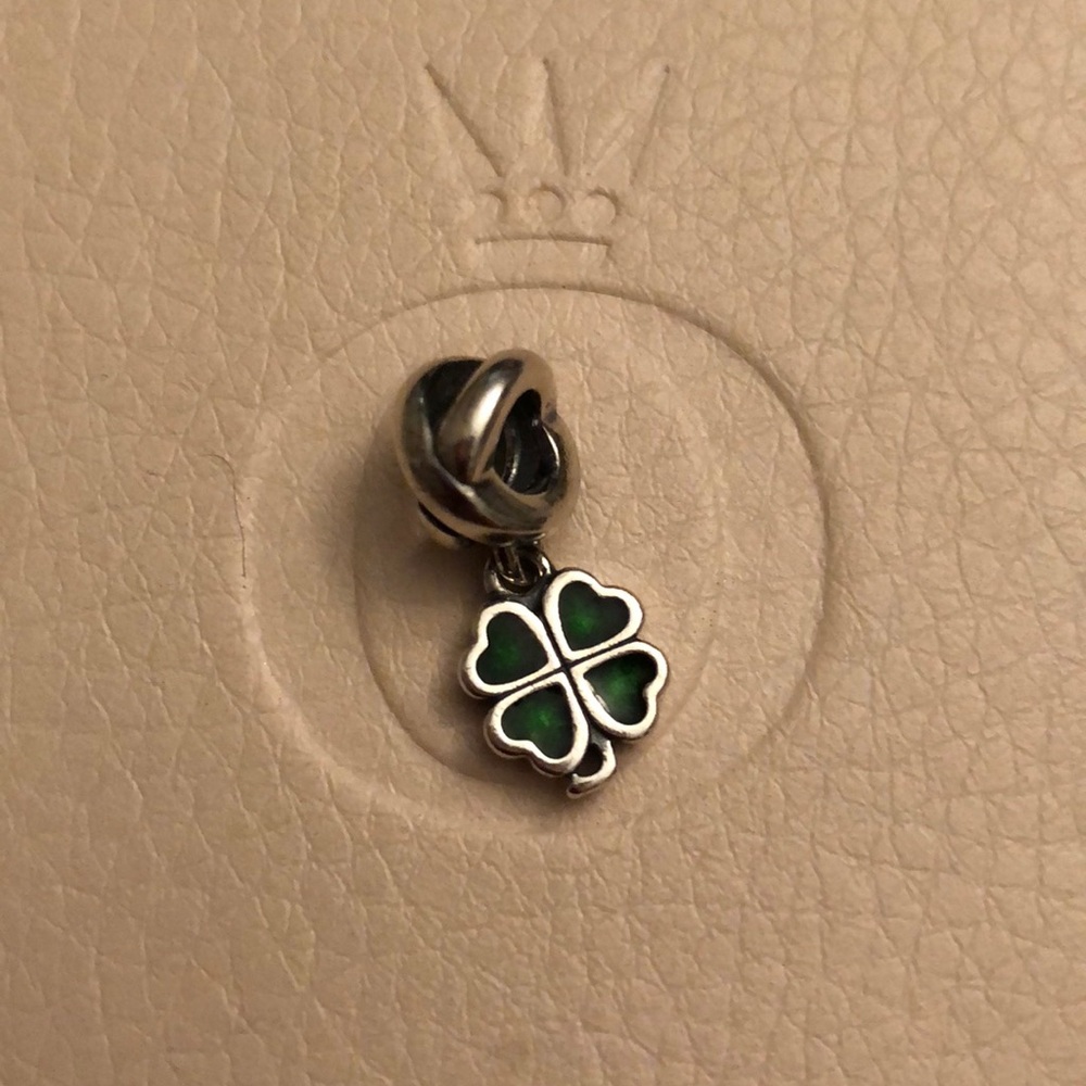 Authentic Pandora Four Leaf Clover Dangle Charm